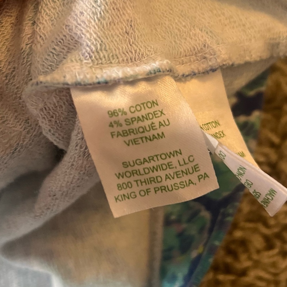 Lilly Pulitzer Skipper Popover Pullover – Blue/Green Print, Size XL - Picture 5 of 7